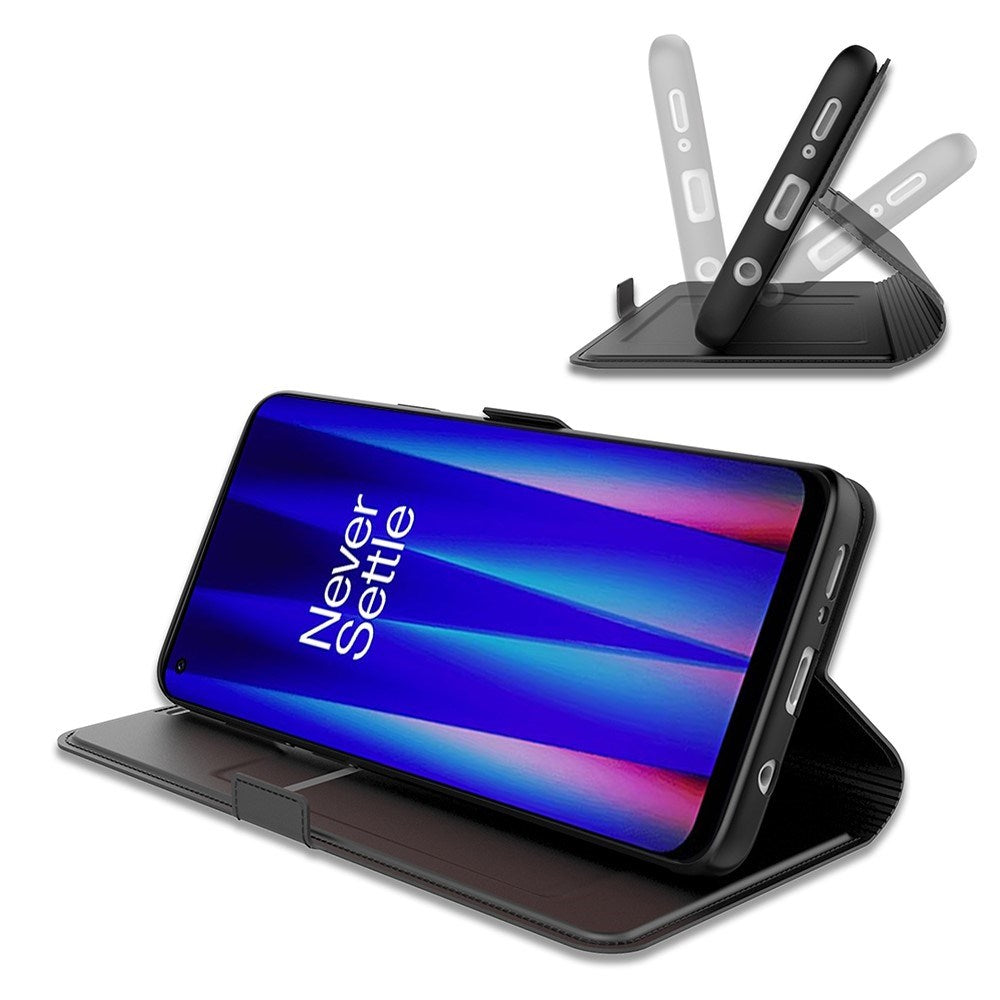 EIDERWOOD OnePlus Nord CE 3 Lite (5G) Kunstlæder Flip Cover m. Kortholder & Ståfunktion - Sort
