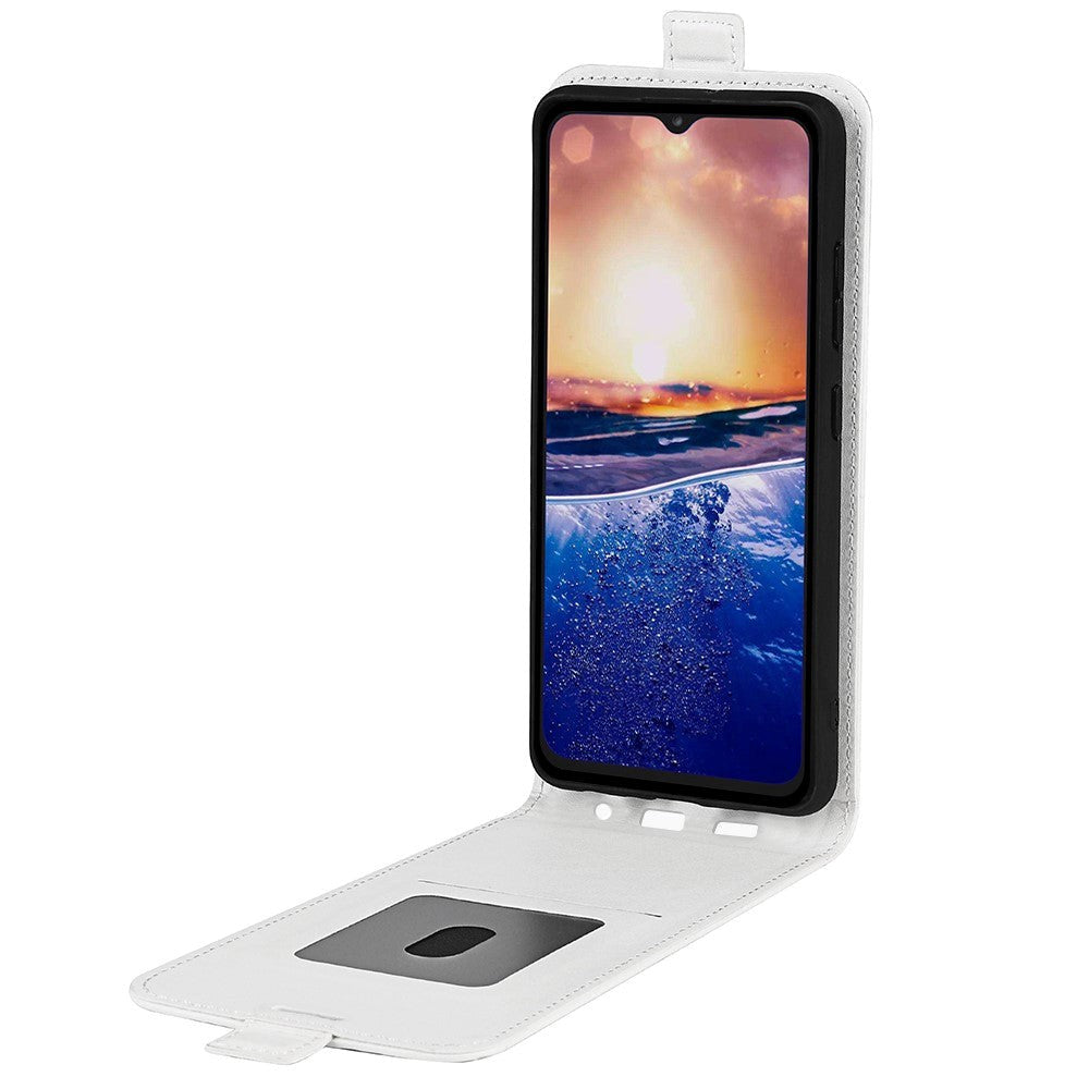 TCL 40R 5G Vertikalt Læder Cover m. Kortholder - Hvid