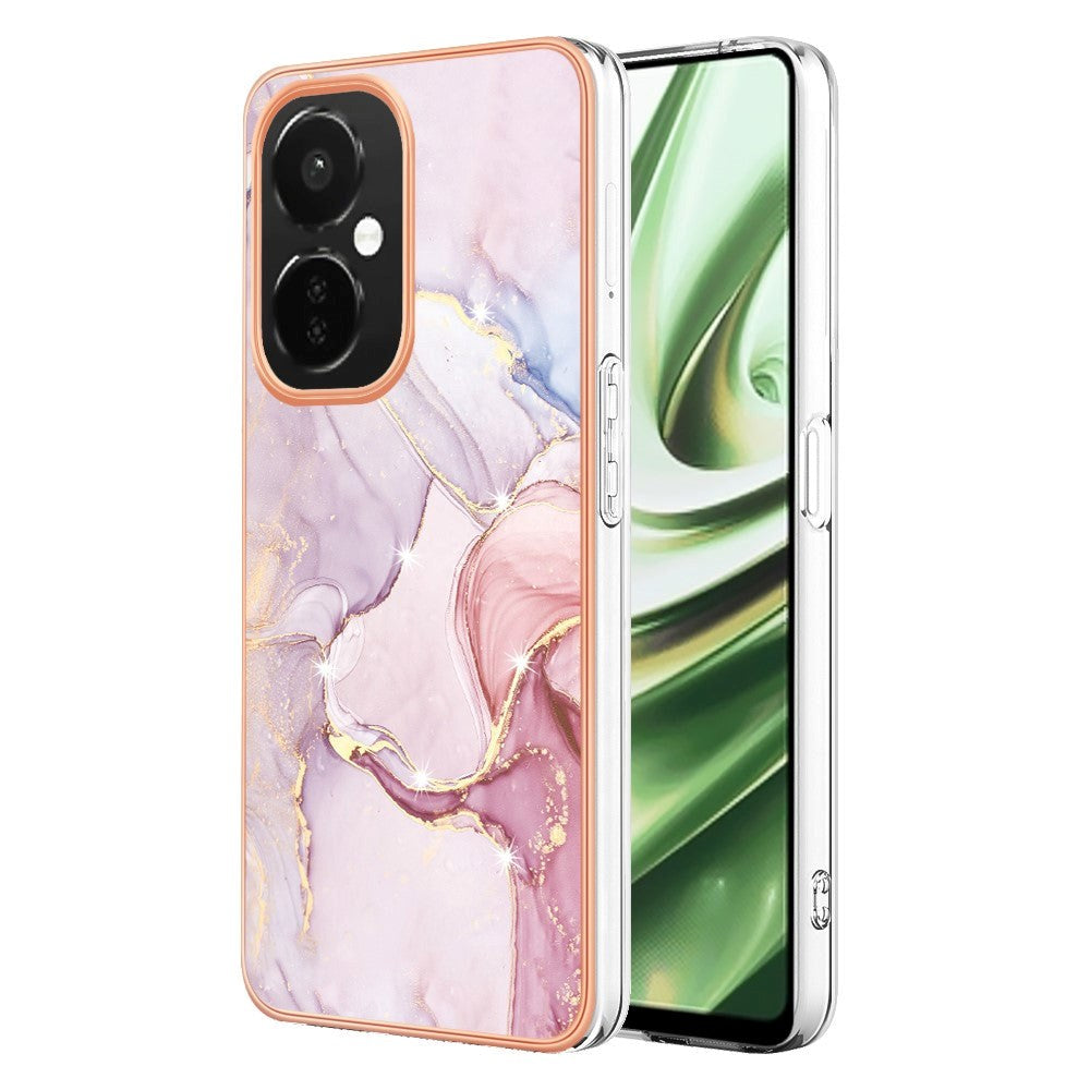 OnePlus Nord CE 3 Lite (5G) Hybrid Plastik Cover - Lyserød Marmor