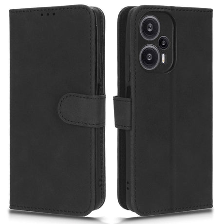 Xiaomi Poco F5 Læder Cover m. Pung og Ståfunktion - Sort