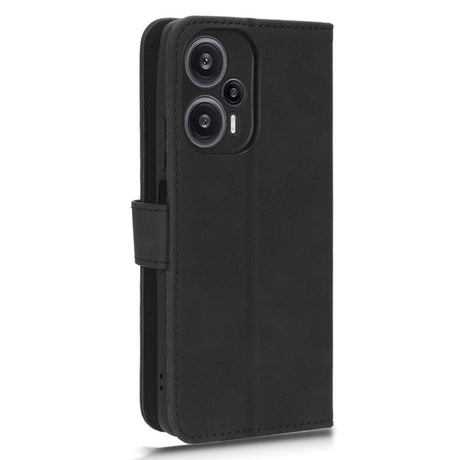 Xiaomi Poco F5 Læder Cover m. Pung og Ståfunktion - Sort