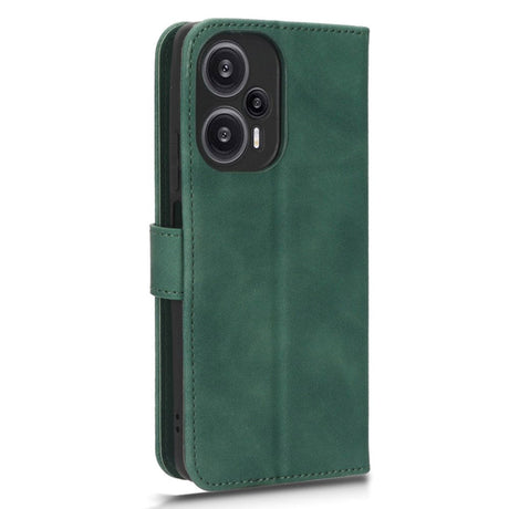 Xiaomi Poco F5 Læder Cover m. Pung og Ståfunktion - Grøn