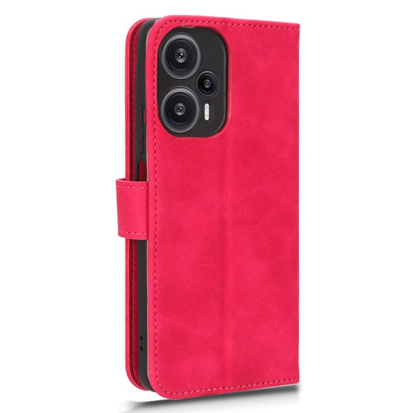 Xiaomi Poco F5 Læder Cover m. Pung og Ståfunktion - Lyserød