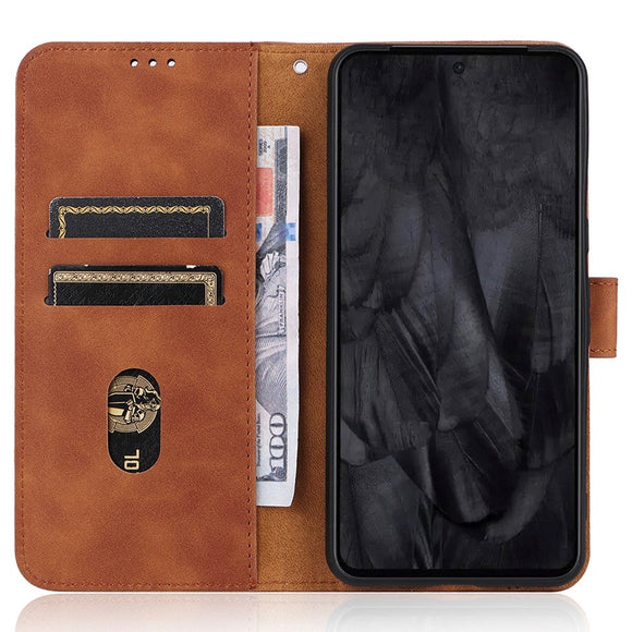 Google Pixel 8 Pro Læder Cover m. Pung og Ståfunktion - Brun
