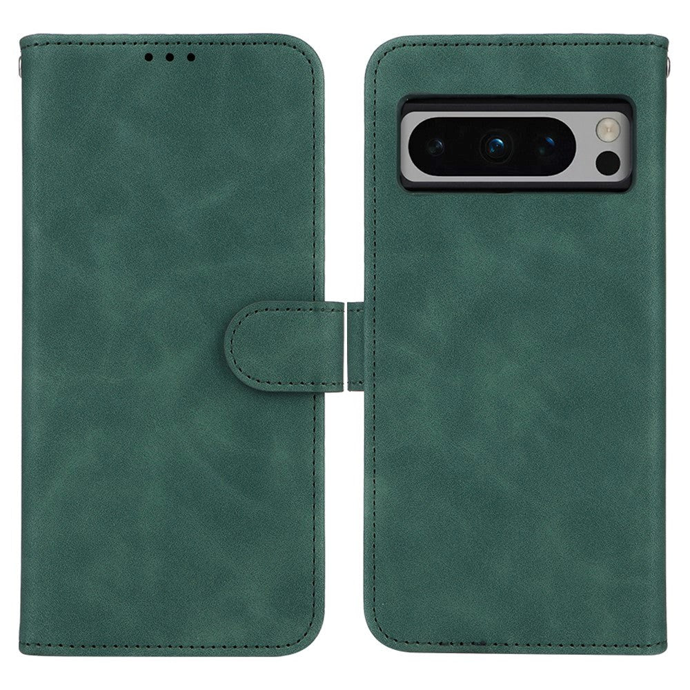 Google Pixel 8 Pro Læder Cover m. Pung og Ståfunktion - Grøn