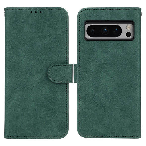 Google Pixel 8 Pro Læder Cover m. Pung og Ståfunktion - Grøn