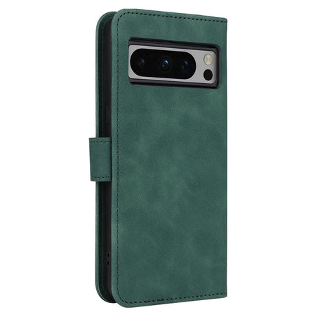 Google Pixel 8 Pro Læder Cover m. Pung og Ståfunktion - Grøn