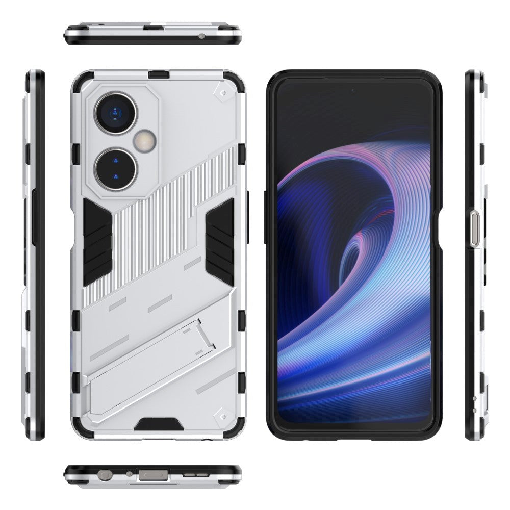 OnePlus Nord CE 3 Lite Hybrid Håndværker Cover m. Kickstand - Hvid