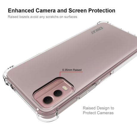 EIDERWOOD Nokia C32 Fleksibelt Plastik Cover m. Kraftige Hjørner - Gennemsigtig