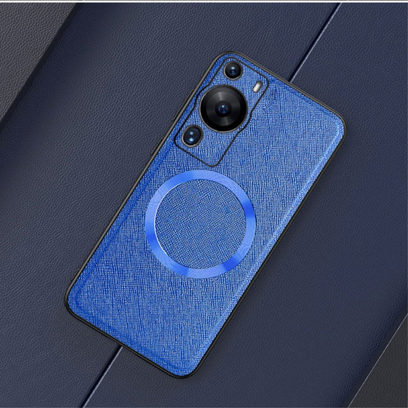 Huawei P60 Pro Plastik Cover m. Ru Tekstur - MagSafe Kompatibel - Blå