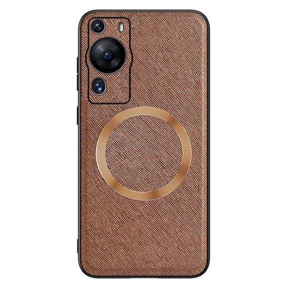 Huawei P60 Pro Plastik Cover m. Ru Tekstur - MagSafe Kompatibel - Brun