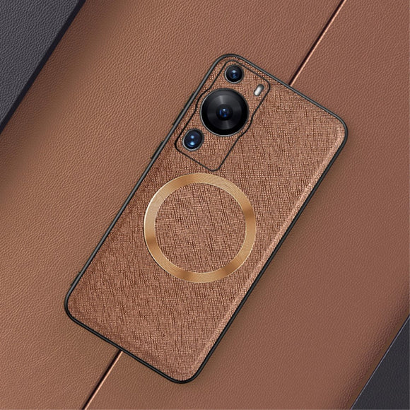 Huawei P60 Pro Plastik Cover m. Ru Tekstur - MagSafe Kompatibel - Brun