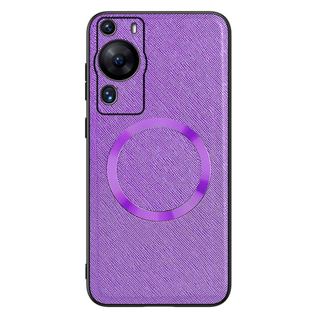 Huawei P60 Pro Plastik Cover m. Ru Tekstur - MagSafe Kompatibel - Lilla