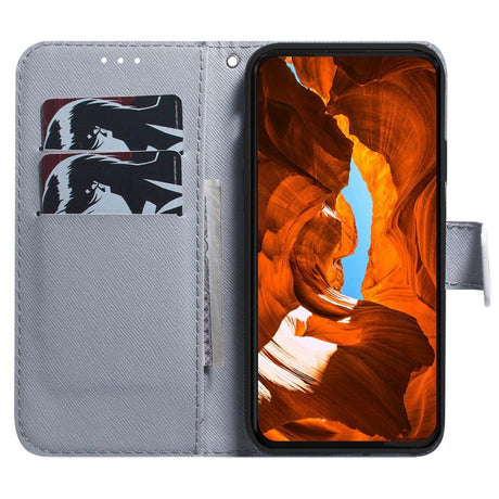 Google Pixel 8 Læder Cover m. Pung & Print - Pug