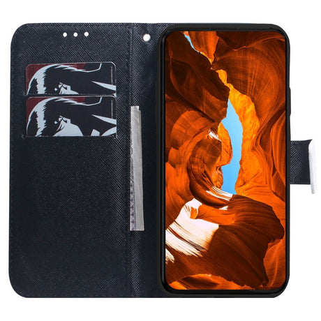 Google Pixel 8 Læder Cover m. Pung & Print - "Don't Touch My Phone"