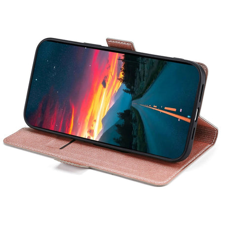 Honor Magic5 Pro Læder Cover m. Kortholder & Ståfunktion - Rose Gold