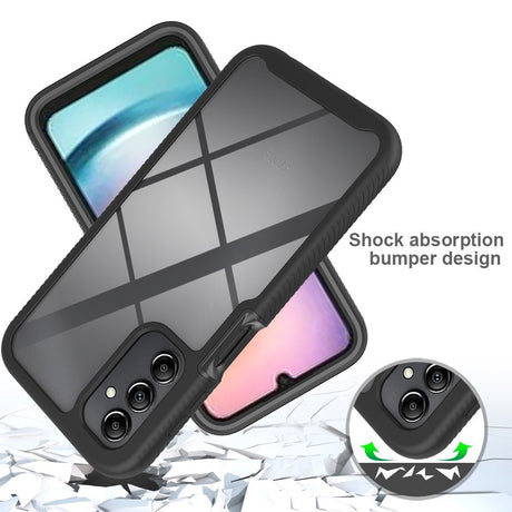 Samsung Galaxy A24 - 2-i-1 Plastik Cover & Skærmbeskyttelsesfilm - Gennemsigtig