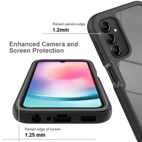 Samsung Galaxy A24 - 2-i-1 Plastik Cover & Skærmbeskyttelsesfilm - Gennemsigtig
