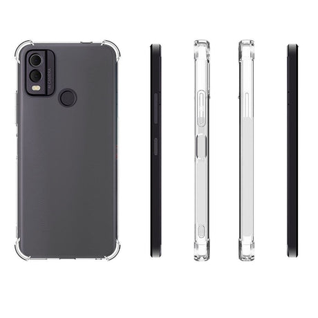 Nokia C22 Shock-Proof Fleksibelt Plastik Cover - Gennemsigtig