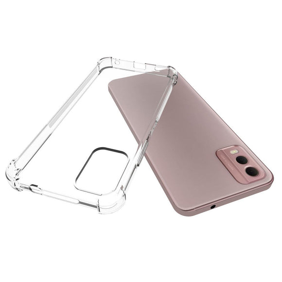 Nokia C32 Shock-Proof Fleksibelt Plastik Cover - Gennemsigtig