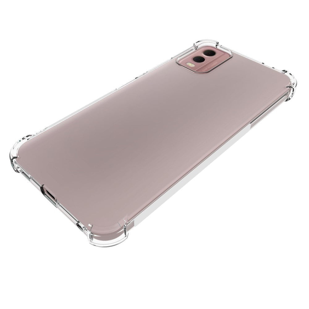 Nokia C32 Shock-Proof Fleksibelt Plastik Cover - Gennemsigtig