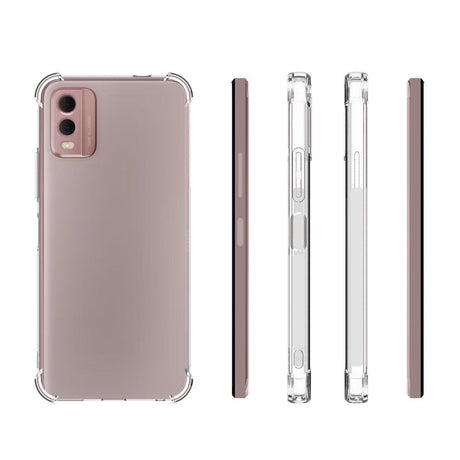Nokia C32 Shock-Proof Fleksibelt Plastik Cover - Gennemsigtig