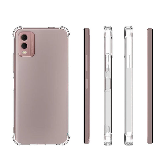 Nokia C32 Shock-Proof Fleksibelt Plastik Cover - Gennemsigtig
