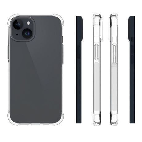 iPhone 15 Plus Shock-Proof Fleksibel Plastik Cover - Gennemsigtig