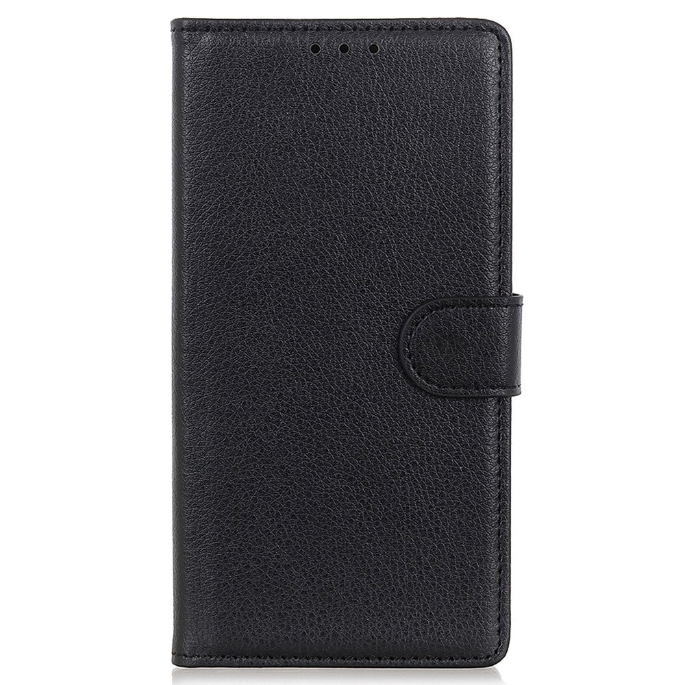 Google Pixel 8 Pro Litchi Læder Cover m. Pung - Sort