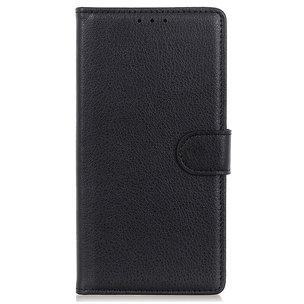 Google Pixel 8 Litchi Læder Cover m. Pung - Sort