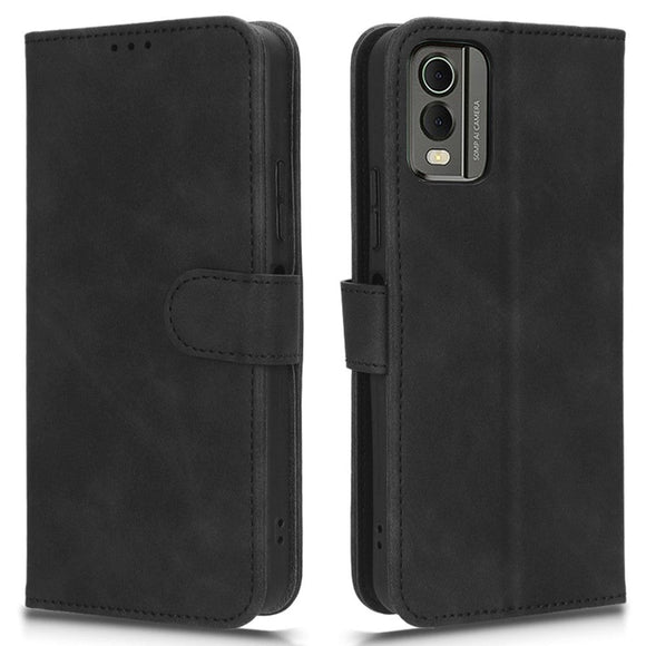Nokia C32 Læder Cover m. Pung og Ståfunktion - Sort