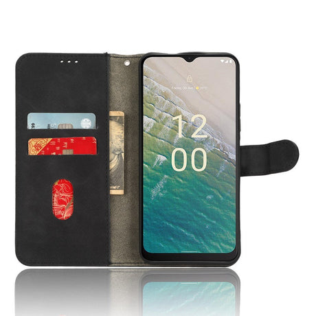 Nokia C32 Læder Cover m. Pung og Ståfunktion - Sort