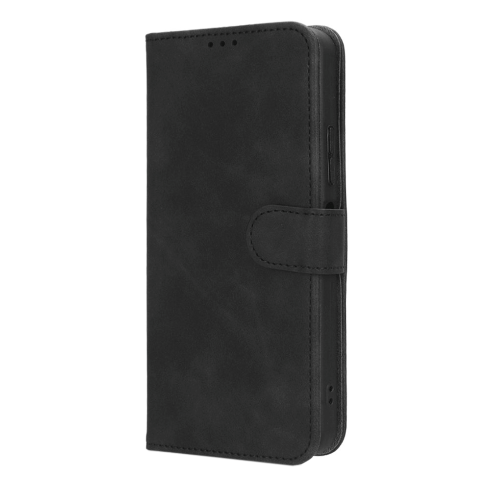 Nokia C32 Læder Cover m. Pung og Ståfunktion - Sort