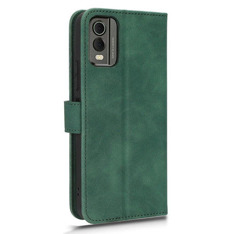 Nokia C32 Læder Cover m. Pung og Ståfunktion - Grøn