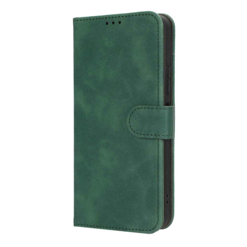 Nokia C32 Læder Cover m. Pung og Ståfunktion - Grøn