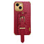 iPhone 14 Krokodille Læder Cover m. Strop - Rød