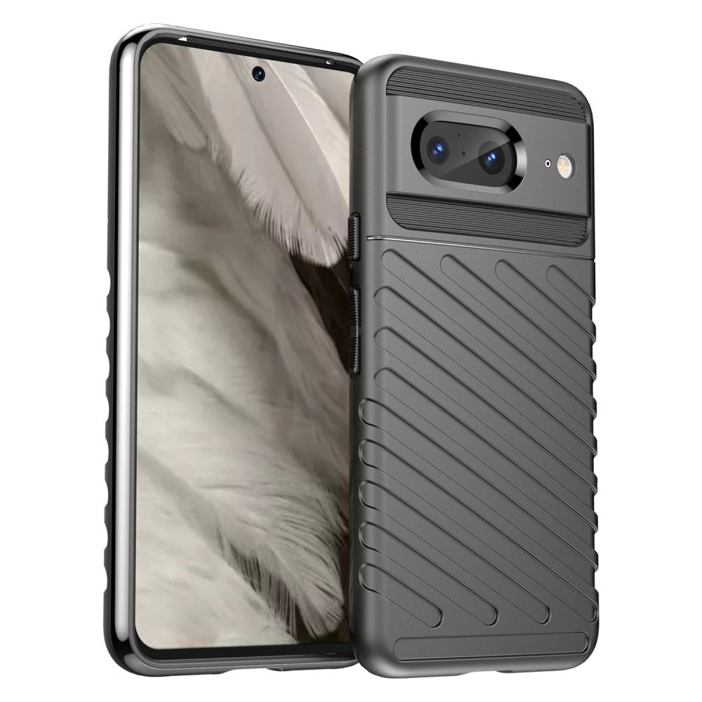 Google Pixel 8 Thunder Series Twill Plastik Cover - Sort