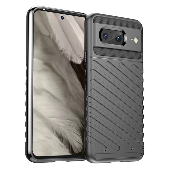 Google Pixel 8 Thunder Series Twill Plastik Cover - Sort