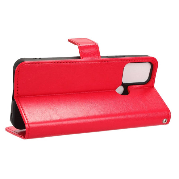 Nokia C22 Læder Cover m. Pung og Strop - Rød