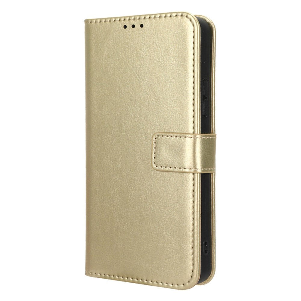 Nokia C22 Læder Cover m. Pung og Strop - Guld