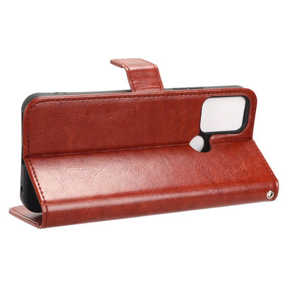 Nokia C22 Læder Cover m. Pung og Strop - Brun