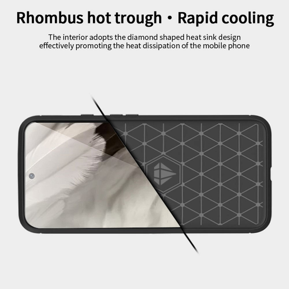 Google Pixel 8 Brushed Carbon Cover - Sort