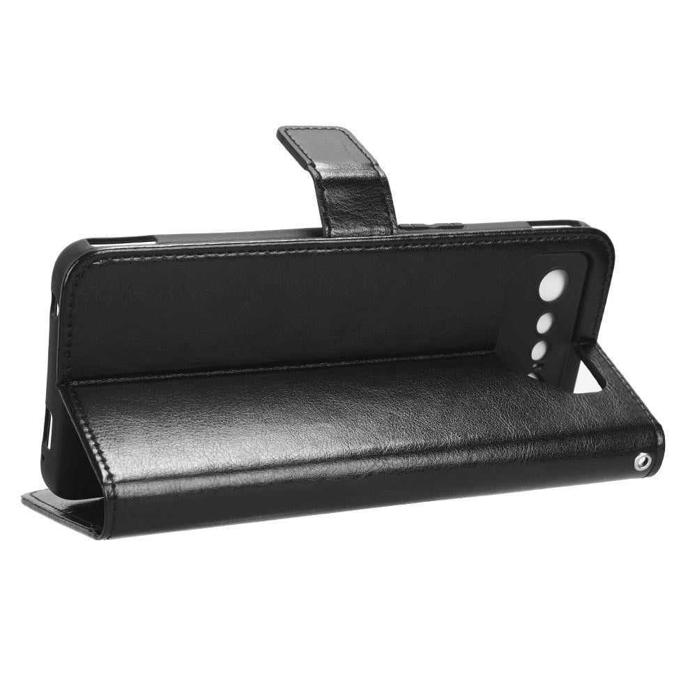 Asus ROG Phone 7 Læder Cover m. Pung & Strop - Sort