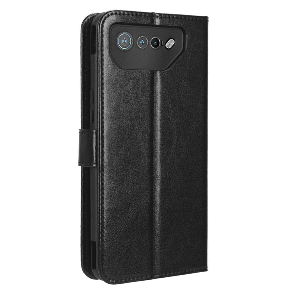 Asus ROG Phone 7 Læder Cover m. Pung & Strop - Sort
