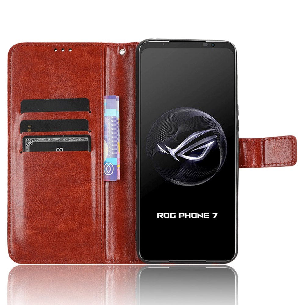 Asus ROG Phone 7 Læder Cover m. Pung & Strop  - Brun