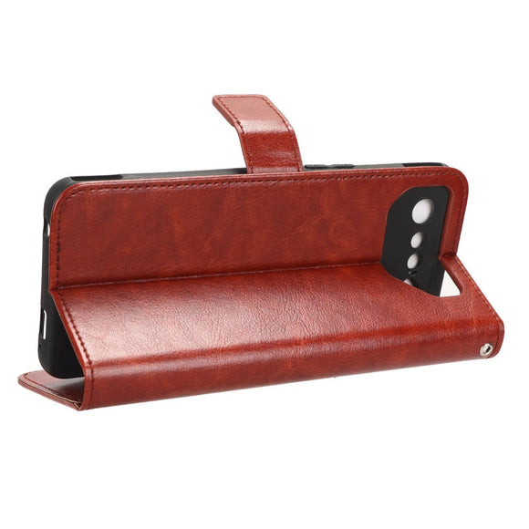 Asus ROG Phone 7 Læder Cover m. Pung & Strop  - Brun