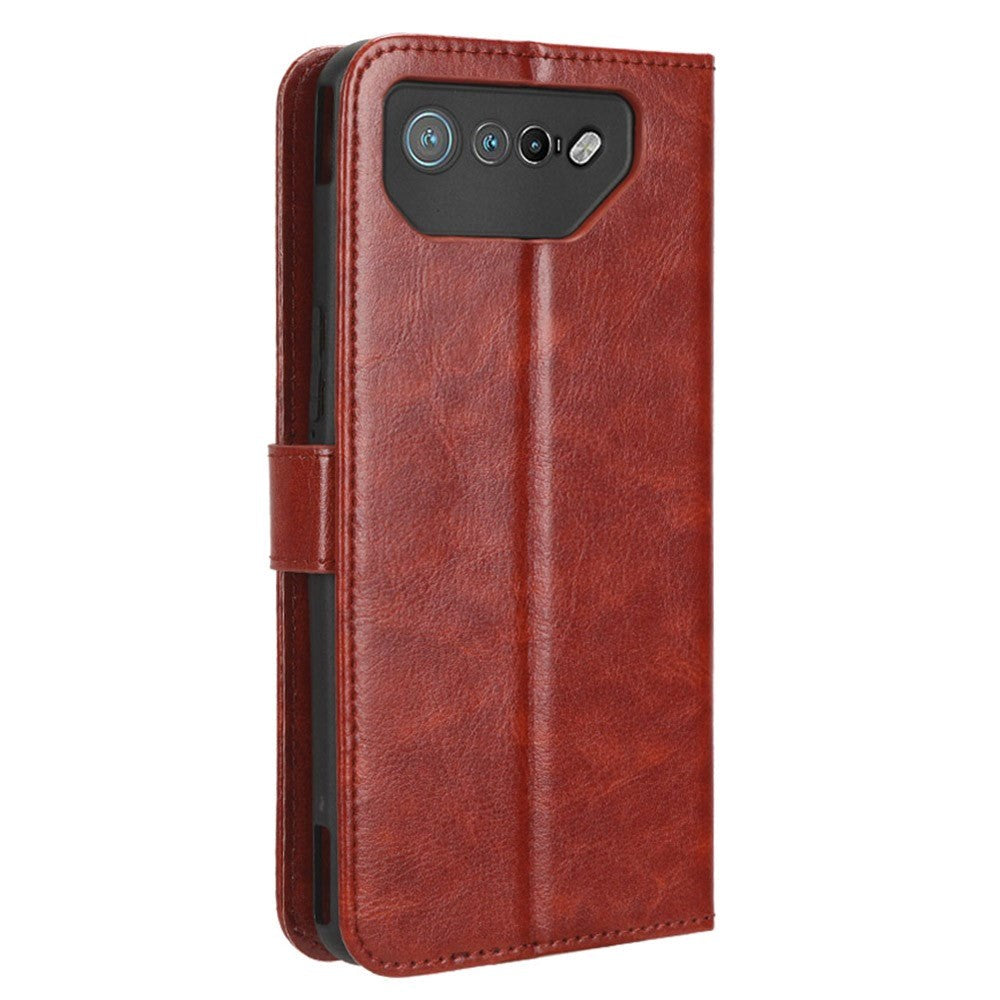 Asus ROG Phone 7 Læder Cover m. Pung & Strop  - Brun