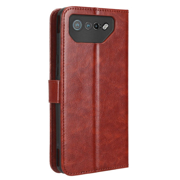 Asus ROG Phone 7 Læder Cover m. Pung & Strop  - Brun
