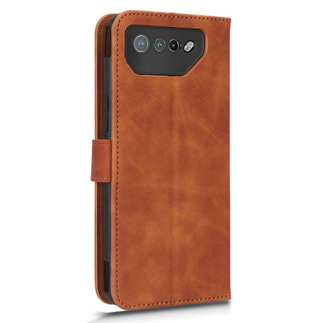 Asus ROG Phone 7 Kunstlæder Cover m. Pung & Strop - Brun