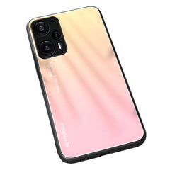 Xiaomi Poco F5 Cover m. Glas Bagside - Lyserød